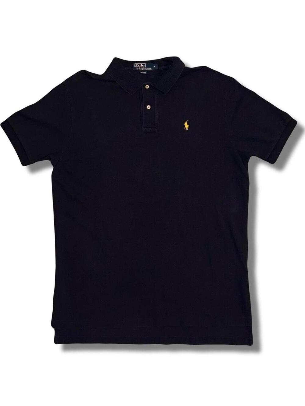 Vintage 90s / y2k Navy blue Polo Ralph Lauren polo shirt - Size L